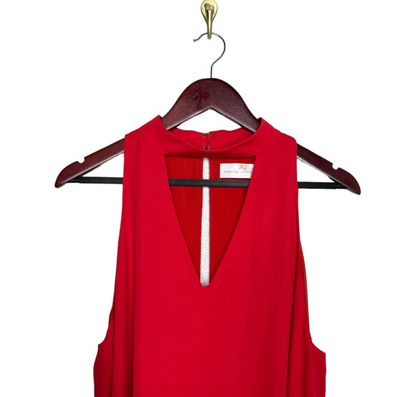 Amanda Uprichard Orange Cassia Mini Dress in Candy Apple Size M - Picture 6 of 8